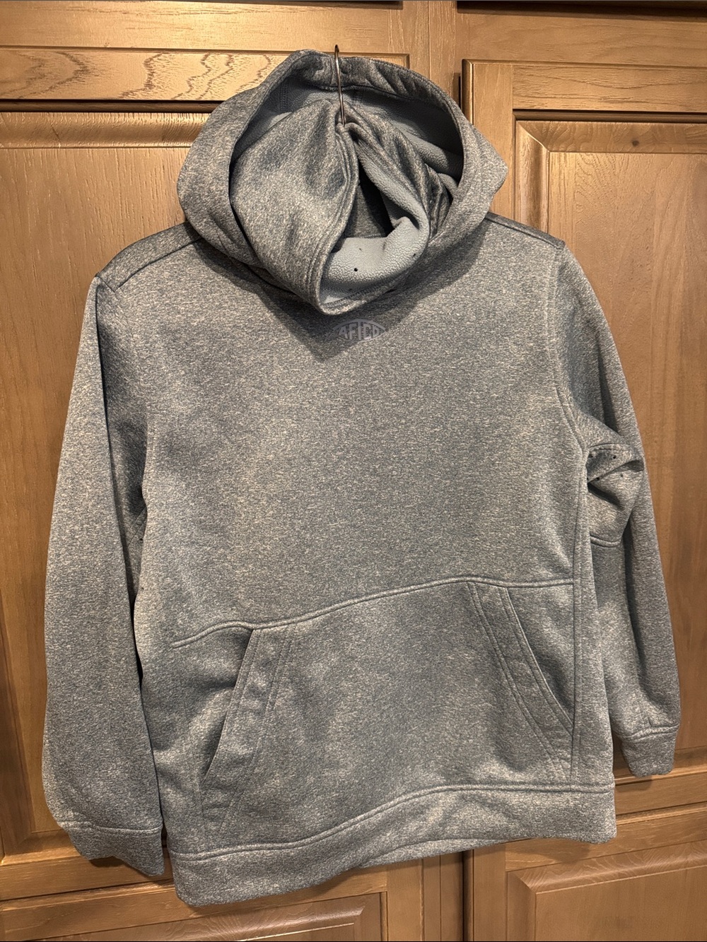 AFTCO Heather Gray/Blue Pullover Hoodie